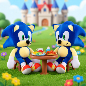 ตุ๊กตาเม้าส์การ์ตูนอะนิเมะเฮดจ์ฮ็อกซุปเปอร์โซนิคข้ามพรมแดน  งานปักตาข่าย  ขนาดกลาง ขายส่ง - Product Image 2