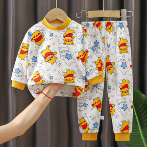 Ensembles de vêtements de nuit pour filles, sous-vêtements, nouveaux vêtements chauds pour bébés, garçons et filles, vêtements d'automne, pantalons, coton de première qualité, vêtements pour enfants - Product Image 3