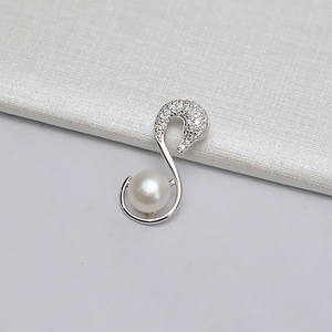 Accessoires de bijouterie DIY en argent S925, pendentif en perle 10-11 mm, plateau vide en forme de cygne pour femme, semi-fini, tendance, 592 - pour votre créativité - Product Image 2
