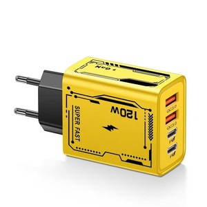 Venta al por mayor 120W tipo <span class=keywords><strong>C</strong></span> GaN PD cargador rápido teléfono carga rápida QC3.0 adaptador de carga con 4 en 1 Cable - Product Image 2