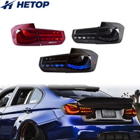 HETOP F30 F80 Rückleuchten 2013-2019 Heckleuchte 3er Serie Auto LED-Rücklicht Plug-and-Play DRL Signal Doppelte Drachenschuppen für BMW
