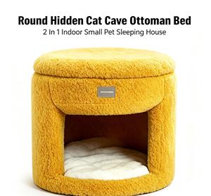 Cama Otomana para Mascotas con Estructura Metálica Resistente, Cueva Oculta de Lujo Personalizada para Gatos, para Reventa en Tiendas de Mascotas - Product Image 1