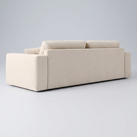 Canapé modulaire moderne minimaliste ultra-confortable en bois écologique à deux places avec coussins épais pour petit appartement