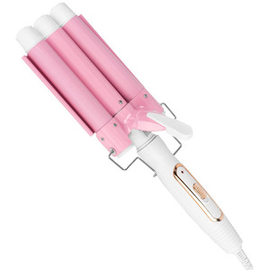 Nouveau <span class=keywords><strong>fer</strong></span> à friser électrique <span class=keywords><strong>3</strong></span>-en-1 45W pour usage domestique, pour ondulations volumineuses instantanées et faciles, avec fonction de boucles en forme de rouleau d'œuf à trois tubes - Product Image 5