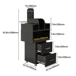 Station de salon pour <span class=keywords><strong>coiffeur</strong></span> <span class=keywords><strong>coiffeur</strong></span> chariot de rangement chariot de salon peu encombrant avec 4 supports de sèche-cheveux - Product Image 6
