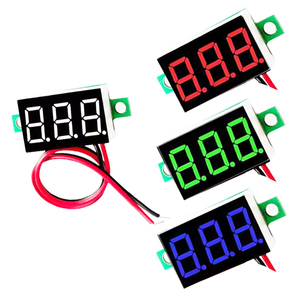 1 cái 0.36 hai-dây DC 4.50 đến 30V <span class=keywords><strong>LCD</strong></span> kỹ thuật số vôn kế voltimetro Red/Blue/GREEN LED Amp Volt Meter đo điện áp Meter - Product Image 1