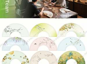 Abanico Plegable de Bambú Estilo Chino con Diseño de Flores Pintadas - Recuerdo de Boda Ecológico para Decoración del Hogar y Fiestas - Product Image 5