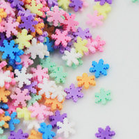 500 g/lotto 5MM di colore bianco blu fiocco di neve spruzza di argilla polimerica fetta per Nail Art torta da Dessert Scrapbook del telefono custodia decorazione