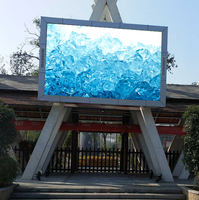 Écran LED extérieur KENSUN P4 avec armoire en fer, mur vidéo LED fixe, écran à maintenance arrière pour la publicité grand format