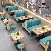 Meubles de restaurant commerciaux, canapé demi-circulaire, structure en bois massif, banquette de café, sièges de salle à manger d'hôtel, robuste