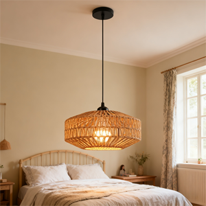 <span class=keywords><strong>Lampada</strong></span> <span class=keywords><strong>a</strong></span> <span class=keywords><strong>Sospensione</strong></span> E27 con <span class=keywords><strong>Paralume</strong></span> in Corda di Canapa Intrecciata <span class=keywords><strong>a</strong></span> Mano, Luce LED Naturale, Varie Dimensioni per Casa, Sala da Pranzo, Bar - Product Image 6