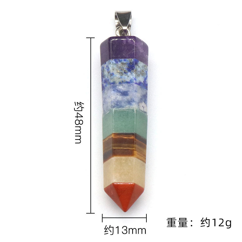 Pendentif hexagonal 12X50mm