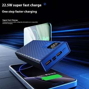 Batterie externe avec câbles intégrés 10000 mAh 20000 mAh PD 22,5 W Charge rapide Affichage numérique - Product Image 4