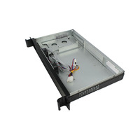 Boîtier de serveur IPC Mini-ITX 1U 19 pouces pour montage en rack, boîtier d'ordinateur industriel, deux ventilateurs 4020, alimentation FLEX, alliage d'aluminium