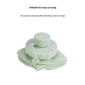 Popular Collapsible Outdoor Leakproof Sport Folding <strong>Water</strong> Cup Large Capacity Portable Food Grade Silicone Foldable <strong>Bottle</strong> - Product Image 3