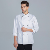 Vêtement de Travail de Chef Tesimei pour Hommes à Manches Longues pour la Cuisine Hôtels Restaurants Occidentaux Cantines Restauration Uniformes de Restaurant et Bar