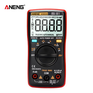 ANENG AN8008 <span class=keywords><strong>Multimètre</strong></span> numérique mini 9999 affichages, double fusible, auto-échelle, True-RMS, test de transistors et de condensateurs - Product Image 1