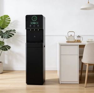 Distributeur d'eau chaude vertical commercial, marque OEM, boîtier en acier inoxydable, chargement par le haut, 800W, garantie 1 an, pour bureau, triple température - Product Image 1
