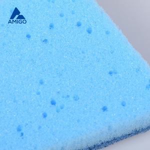 Éponge à vaisselle Amigo, bloc carré haute densité, tampon de nettoyage de cuisine bicolore bleu, tampon à récurer - Product Image 2