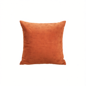 เบาะรองนั่งและหมอนอิงผ้าคอร์ดูรอยสีส้มลายปานามา ขนาด 50*50 - Product Image 1