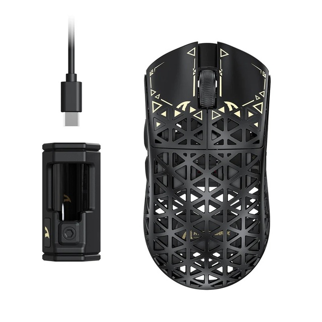 ATTACK SHARK R5 Ultra Carbon Fiber Wireless 8K PAW3950MAX Gaming Mouse 39g Lightweight 42000DPI Three Mode Wireless Mouse