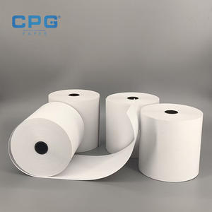 กระดาษม้วนความร้อนสีขาวเรียบ ขนาด 80x60 มม. 55 แกรม ปลอดสาร BPA สำหรับเครื่องคิดเงินซุปเปอร์มาร์เก็ต เครื่องเอทีเอ็ม และเครื่อง POS จ่ายเงิน จัดส่งตรงจากโรงงาน - Product Image 1