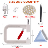 Mini Outil de Pose Manuel pour Perles et Fixations, Machine à Presser les Perles en Plastique pour DIY, Décoration de Vêtements et Articles Ménagers