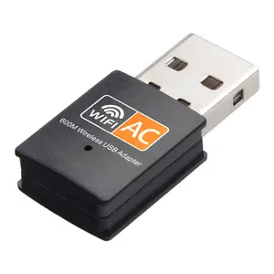 Yüksek kaliteli Mini kablosuz 600Mbps USB adaptörü ağ kartı CD Wi-Fi alıcı