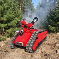 Robot de lutte contre les incendies à débit élevé, canon à eau mobile sur chenilles, système de lutte contre les incendies d'usine, système de lutte contre les incendies d'urgence, fonctionnement facile