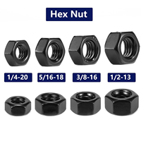 Écrou hexagonal DIN934 7/16-20 en acier au carbone noir de haute qualité, norme ASME B18.2.2, durable pour l'automobile, vente en gros usine