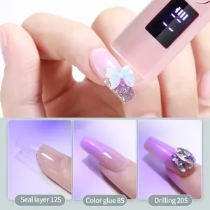 LULAA โคมไฟเล็บ LED UV แบบพกพาขนาดเล็กแบบสองด้าน แบตเตอรี่แบบชาร์จได้ เครื่องมือดันเล็บสำหรับเจลทุกชนิด อบแห้งยาทาเล็บ ทำเล็บ - Product Image 6