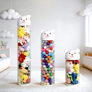 Conteneur de <span class=keywords><strong>rangement</strong></span> pliable robuste et durable, sans danger pour les bébés, blanc, motif tigre, transparent, pour chambre, garderie, salle d'activités pour enfants - Product Image 1