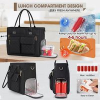 Nouveau Sac fourre-tout durable pour professeur avec compartiment repas isolé