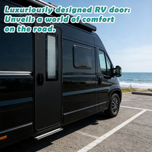Porte d'entrée de <span class=keywords><strong>camping</strong></span>-<span class=keywords><strong>car</strong></span> en alliage d'aluminium noir JDA, design européen, avec serrure de sécurité et verre isolant sous vide pour <span class=keywords><strong>camping</strong></span>-<span class=keywords><strong>car</strong></span> - Product Image 6