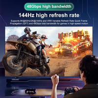 Câble HDMI 2.1 Justlink 8K60Hz 48 Gbps 4K144Hz plaqué or avec VRR ALLM EARC pour HDTV, moniteur, ordinateur portable, PC