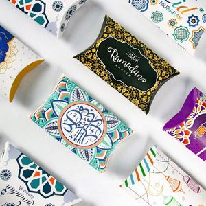 New Ramadan Kareem Kids Gift Islam Muslim Party Decoration Supplies Eid Mubarak Pillow Candy Box <b>Cookies</b> Packaging Bag - Product Image 1