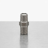 NAI-LOK High Pressure Stainless Steel Forged Tube Fitting Straight Nipple External Hex Connector Pipe Fitting 1/4 3/8 1/2 MNPT