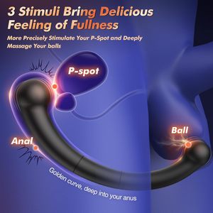 BEISAR - Masajeador de Próstata Vibrador de Doble Extremo, Tapón Anal Vibrador, Tapón Anal Femenino para <span class=keywords><strong>Hombres</strong></span> - Product Image 2