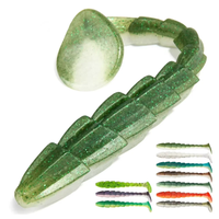 Leurre de pêche artificiel souple en acier inoxydable FUN Destroyer, type ver à queue en T, sans hameçons, pour achigan et brochet