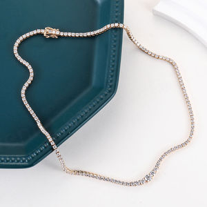 Collar en Oro Amarillo de 18K con Diamantes de Laboratorio, Joyería de Lujo para Mujer, para Fiestas, Aniversarios, Regalos para el Día a Día - Product Image 4