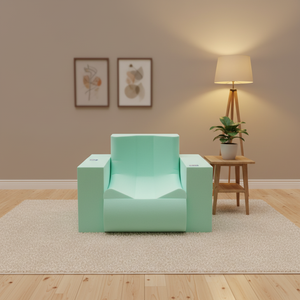 Ghế sofa lười hình sâu bướm bằng mút đàn hồi cao, kiểu khối đậu phụ, có thể nén, kiểu dáng giản dị - Product Image 1