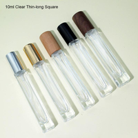 BYPE par PARFUME 3ml 5ml 10ml 15ml 20ml 30ml Bouteille de pulvérisation de parfum en verre ronde carrée Atomiseur de parfum rechargeable avec couvercle en bois