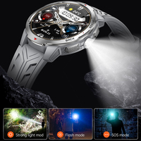 1100mAh batería de gran capacidad hombres adultos reloj inteligente brújula 1,7 pulgadas Bluetooth llamada 3ATM impermeable deportes Smartwatch KT88