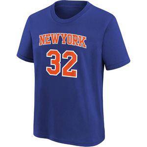 T-shirt en jersey bleu pour enfants et jeunes des New York Knicks, 32 Towns, vêtements de basket-ball à col rond qui évacuent l'humidité - Product Image 2