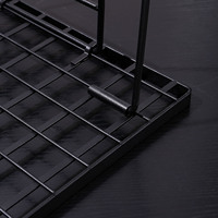 Mesa Plegable Moderna de Malla de Hierro para Exteriores con Panel y Estante, Muebles de Exterior para Camping, Senderismo, Picnic y Barbacoa - Portátil