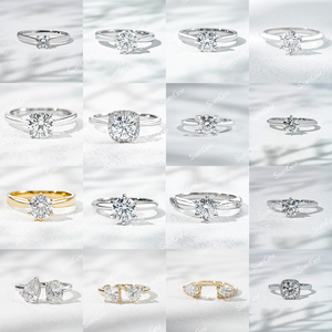 Anello in Oro Personalizzato 9k 10K 14K 18K <span class=keywords><strong>con</strong></span> Diamante Coltivato in Laboratorio IGI DEF VS HPHT CVD, Anello di Fidanzamento Unisex - Product Image 4