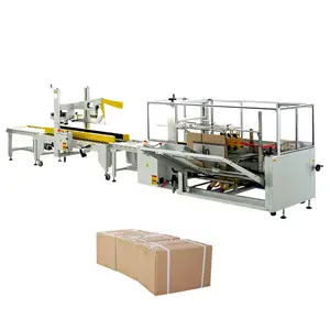 Vertical case erector and Tape sealing machine carton packaging equipment Erecting and sealing combination machine for case box