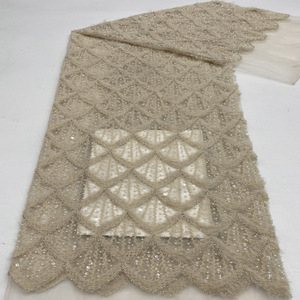 Cordón peludo + cuentas + bordado de lentejuelas, vestido sencillo, ropa infantil, zapatos, bolsos, sombreros, tela <span class=keywords><strong>con</strong></span> bordado de cuentas - Product Image 2