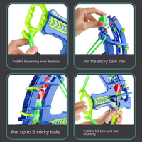 Jeu de tir à l'arc et cible de fléchettes en plastique avec balles collantes, motif dinosaure de dessin animé, pour enfants, vente en gros, produit phare