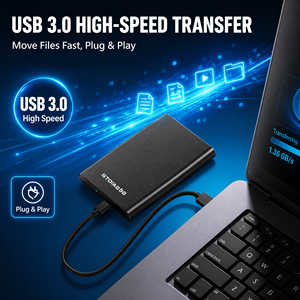 <span class=keywords><strong>Disque</strong></span> <span class=keywords><strong>Dur</strong></span> Externe Portable USB 3.0 1 To 500 Go 2 To pour Ordinateur Portable <span class=keywords><strong>PC</strong></span> Stockage de Données et Sauvegarde - Product Image 1